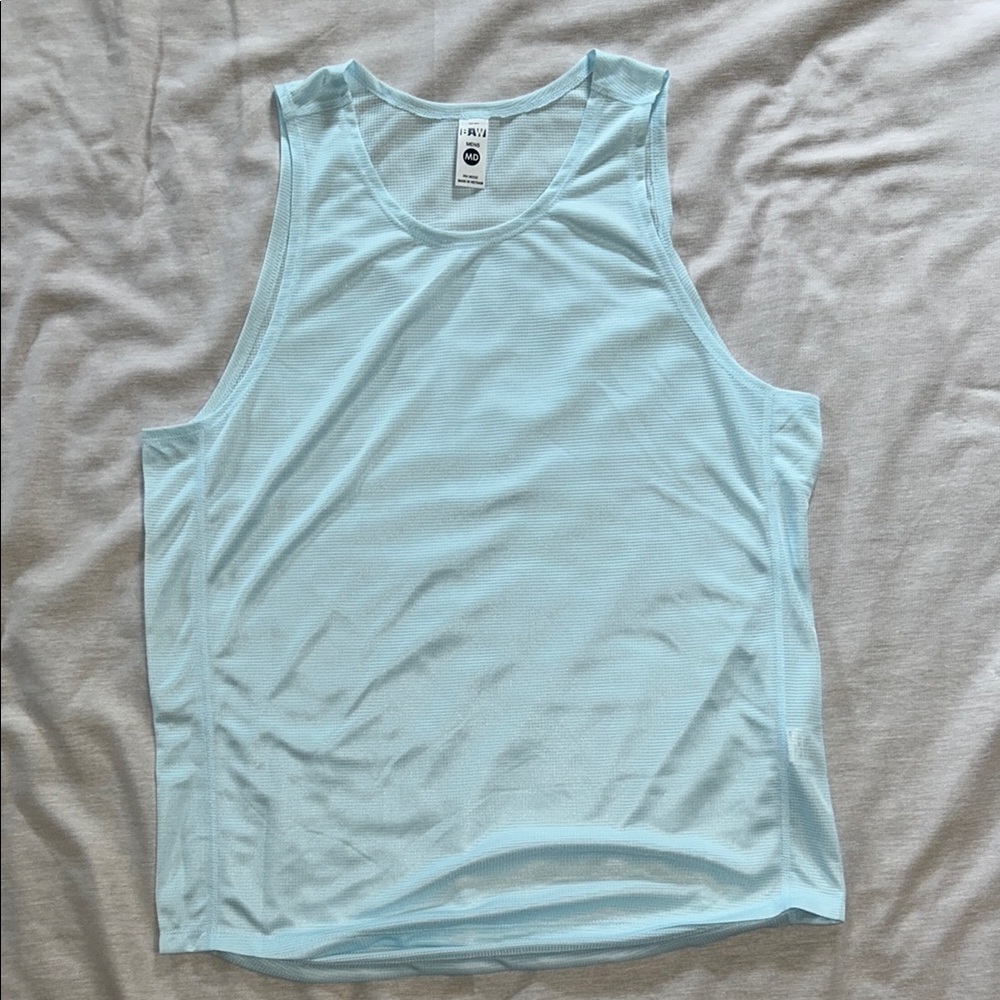 Light Blue See Through Sleeveless Tank Top